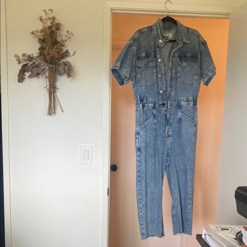 Free People Denim Jumpsuit
